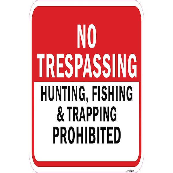 Signmission Safety Sign, 12 in Height, Aluminum, 24951 A-1218-24951 - main